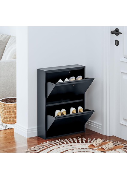 Kilitli 2'li Metal Ayakkabılık Antrasit fiyatları