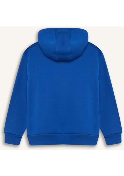 Erkek Çocuk Kapüşonlu Spor Baskılı Sweatshirt D4346A824WN
