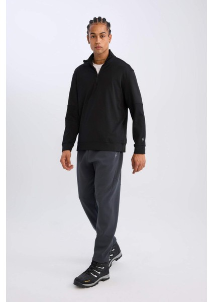 Fit Kalın Jogger Eşofman Altı Standart Fit Cepli Sporcu Beli Lastikli D6312AX24WN