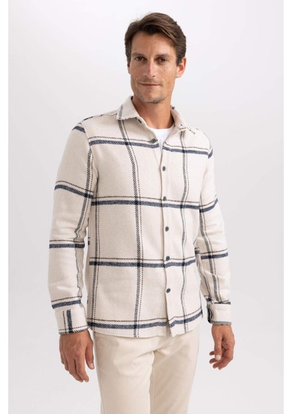 Modern Fit Polo Yaka Oduncu Uzun Kollu Gömlek Y1692AZ24WN
