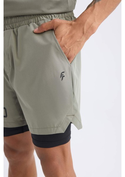 DeFactoFit Slim Fit Dar Kesim Sporcu Dokuma Şort Z2147AZ25SP