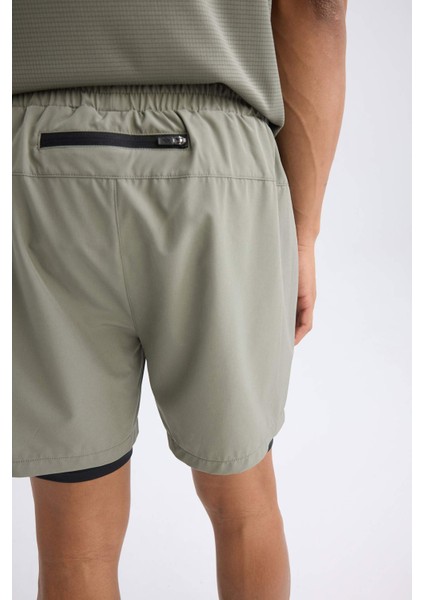 DeFactoFit Slim Fit Dar Kesim Sporcu Dokuma Şort Z2147AZ25SP