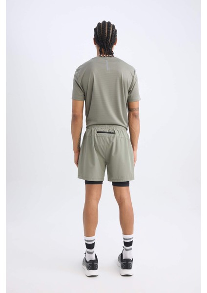 DeFactoFit Slim Fit Dar Kesim Sporcu Dokuma Şort Z2147AZ25SP