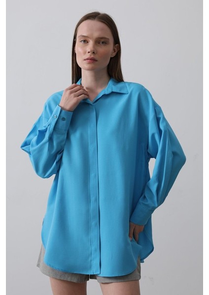 Uzun Kol Gömlek - Turkuaz