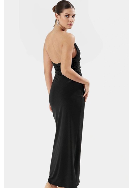 Maxi Örme Elbise V Yaka Bodycon Kalıp Yazlık Dayanıklı Malzeme Rahat Kullanım Özenle Seçilmiş fiyatları