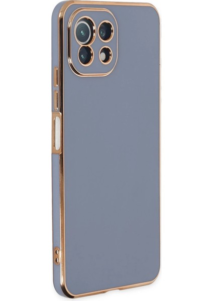 Xiaomi Mi 11 Lite Kılıf Volet Silikon - Mavi Nrmsa
