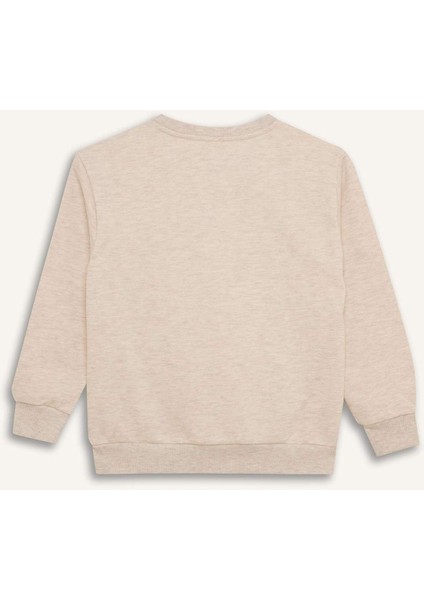 Erkek Çocuk Bisiklet Yaka Baskılı Sweatshirt D6210A824CW