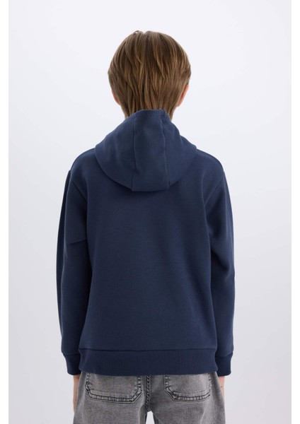 Erkek Çocuk Marvel Kapüşonlu Kanguru Cepli Sweatshirt D6737A824WN