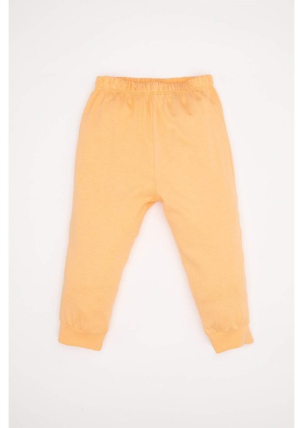 Kız Bebek Pijama Takımı Penye 4'lü Meyve Desenli Uzun Kollu Üst Beli Lastikli Uzun Alt D6798A5NS