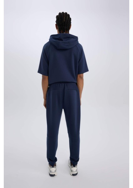 Fit Slim Fit Jogger Eşofman Altı Dar Kesim Skuba Dalgıç Kumaş Standart Paça Beli Bağcıklı Lastikli Paça Z9112AZ25SP