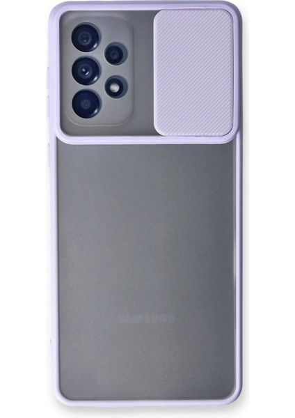 Samsung Galaxy A33 5g Kılıf Palm Buzlu Kamera Sürgülü Silikon - Lila - PHN4355-7737