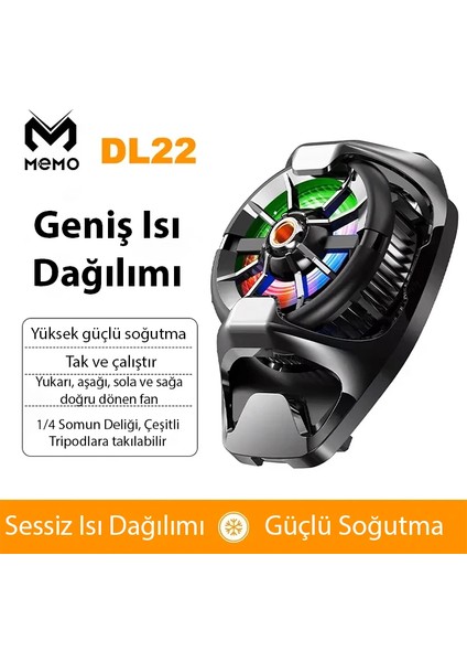Memo DL22 Yarı Iletken Arka Klips Soğutma Radyatörü Pubg Oyun Soğutucu Ios And - PHN8690-6405 modelleri