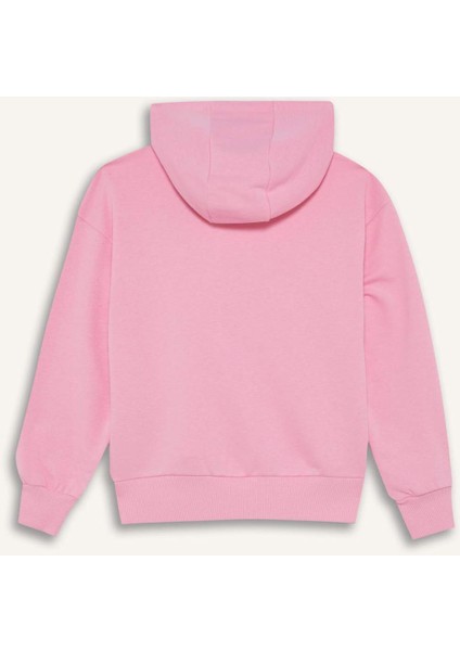 Kız Çocuk Hatsune Miku Oversize Geniş Kalıp Kapüşonlu Sweatshirt D2828A824WN