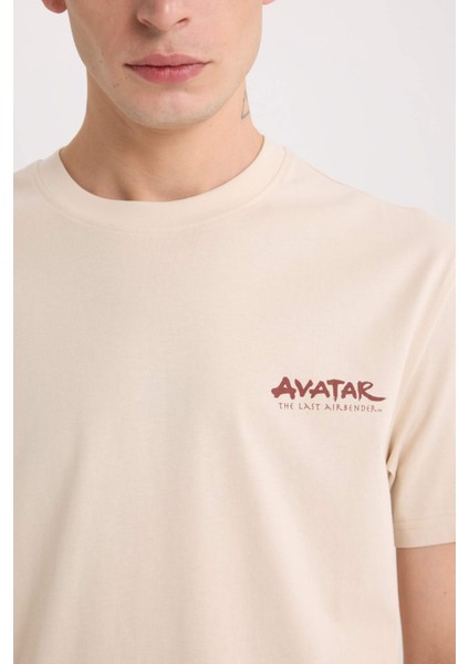 %100 Pamuk Avatar the Last Airbender Regular Fit Bisiklet Yaka Sırt Baskılı Kısa Kollu Tişört D6783AX25SP
