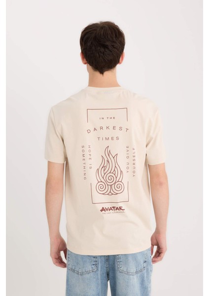 %100 Pamuk Avatar the Last Airbender Regular Fit Bisiklet Yaka Sırt Baskılı Kısa Kollu Tişört D6783AX25SP