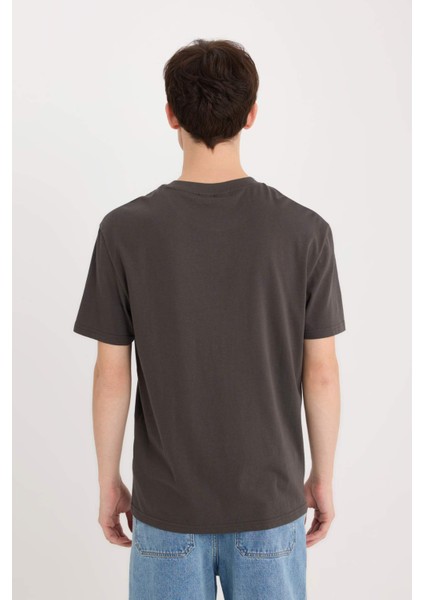 %100 Pamuk Hot Wheels Bisiklet Yaka Baskılı Kısa Kollu Tişört D6816AX25SP