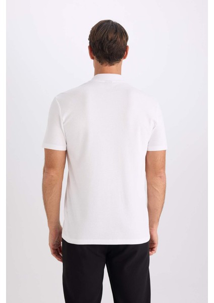 Slim Fit Dar Kesim Polo Yaka Kısa Kollu Pamuklu Basic Düz Tişört M6609AZ25SP