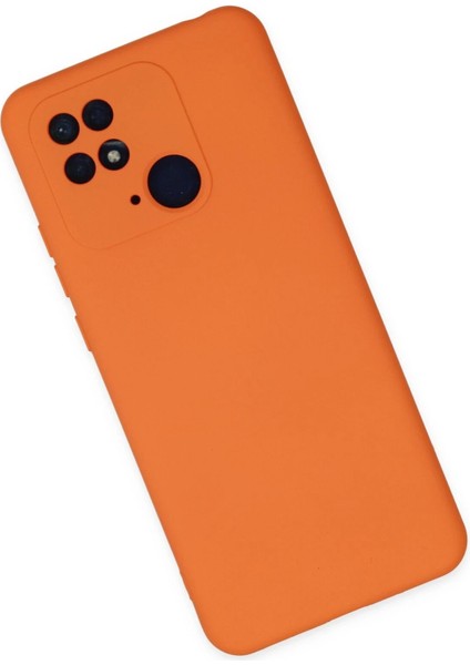 Xiaomi Redmi 10C Kılıf Nano Içi Kadife Silikon - Turuncu - PHN9076-1037