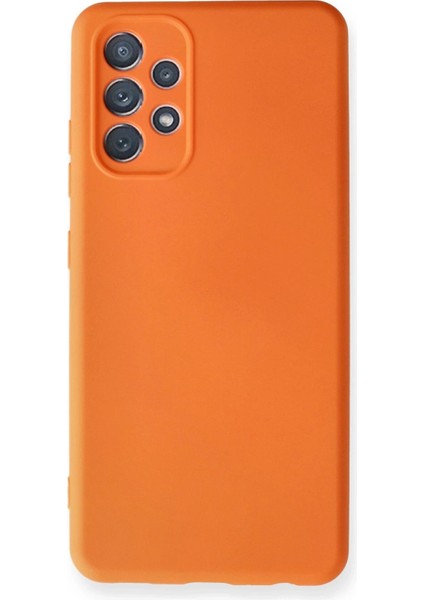 Samsung Galaxy A32 Kılıf Nano Içi Kadife Silikon - Turuncu - PHN2643-6917