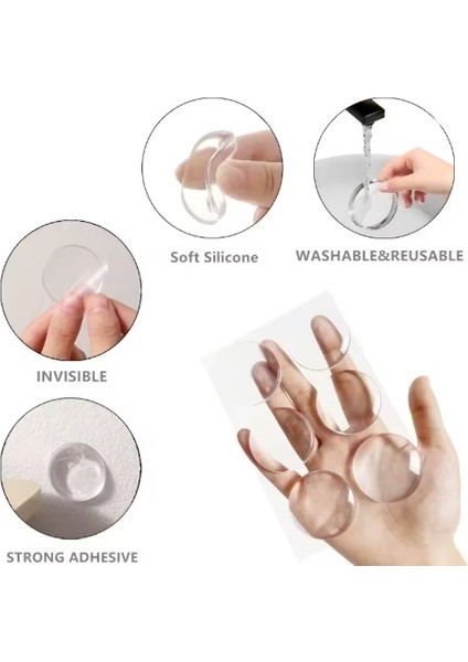 Şeffaf Silikon Mobilya ve Kapı Durdurucu Darbe Pedi 6 Lı modelleri