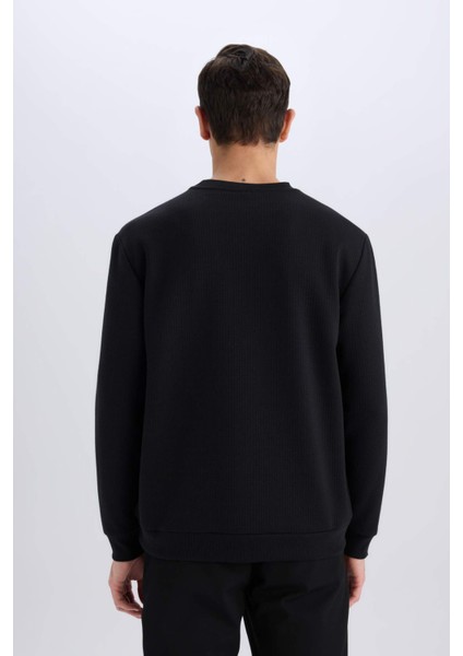 Regular Fit Bisiklet Yaka Basic Düz Sweatshirt D7231AX25SP