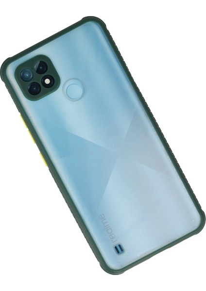 Realme C21 Kılıf Miami Şeffaf Silikon - Koyu Yeşil - PHN3755-4936 fiyatları