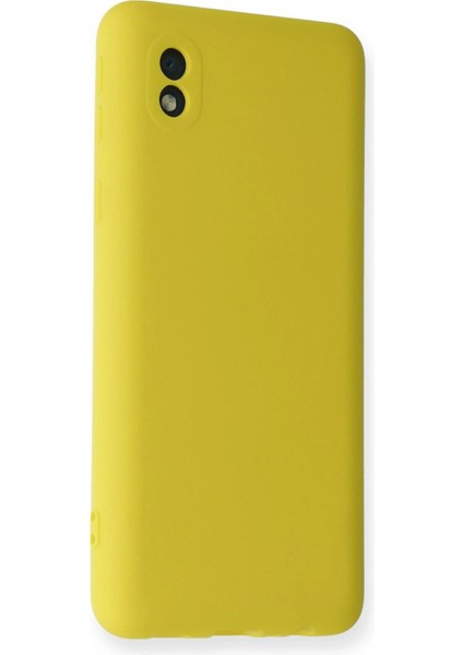Samsung Galaxy A01 Core Kılıf Nano Içi Kadife Silikon - Sarı - PHN6303-4120