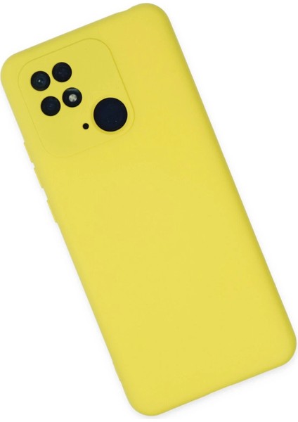 Xiaomi Redmi 10C Kılıf Nano Içi Kadife Silikon - Sarı - PHN3650-7743