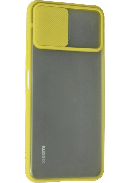 Xiaomi Mi 11 Lite Kılıf Palm Buzlu Kamera Sürgülü Silikon - Sarı - PHN3040-7430