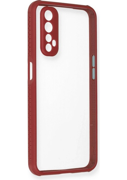 Realme 7 Kılıf Miami Şeffaf Silikon - Fuşya - PHN8010-6069