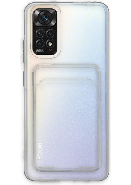 Xiaomi Redmi Note 11 Kılıf Kart Şeffaf Silikon - Şeffaf - PHN2934-3808