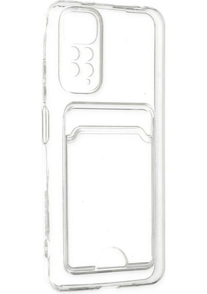 Xiaomi Redmi Note 11 Kılıf Kart Şeffaf Silikon - Şeffaf - PHN2934-3808