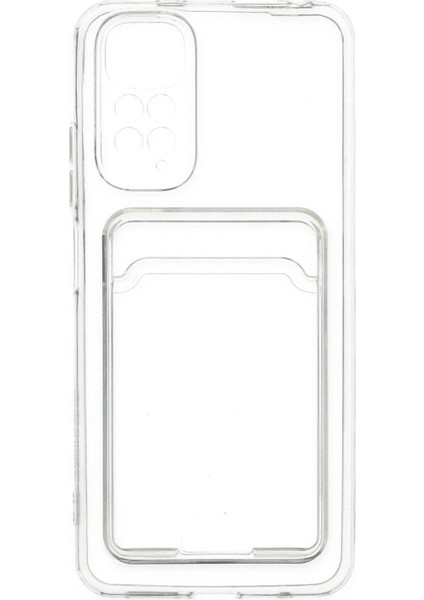 Xiaomi Redmi Note 11 Kılıf Kart Şeffaf Silikon - Şeffaf - PHN2934-3808