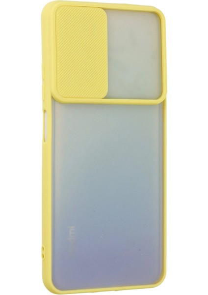 Xiaomi Redmi Note 11 Kılıf Palm Buzlu Kamera Sürgülü Silikon - Sarı - PHN4038-7793