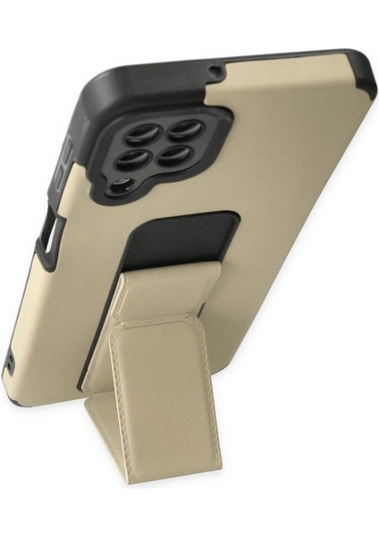 Samsung Galaxy A22 Kılıf Mega Standlı Silikon - Gold - PHN1983-7337 modelleri