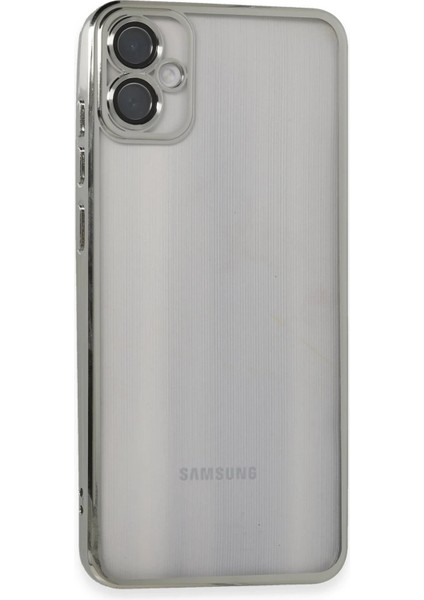 Samsung Galaxy A05 Kılıf Lensli Silikon - Gümüş - PHN9758-3283