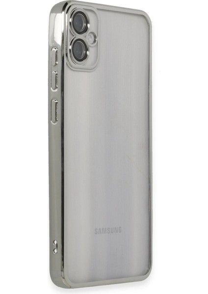 Samsung Galaxy A05 Kılıf Lensli Silikon - Gümüş - PHN9758-3283