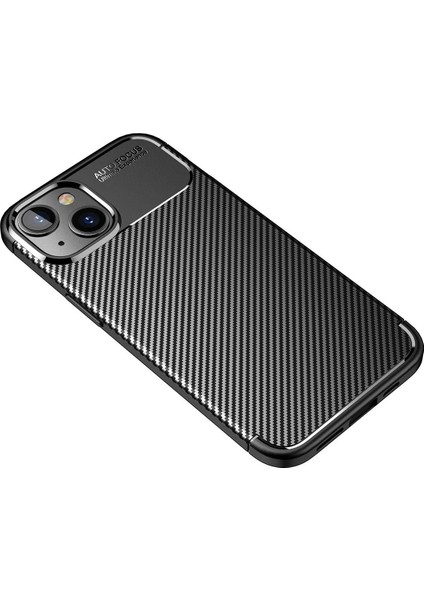 iPhone 14 Plus Kılıf Auto Focus Karbon Kapak - Siyah - PHN2506-3724 fiyatları