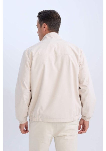 Regular Fit Dik Yaka Fermuarlı Mevsimlik Baharlık Mont D6330AX25SP