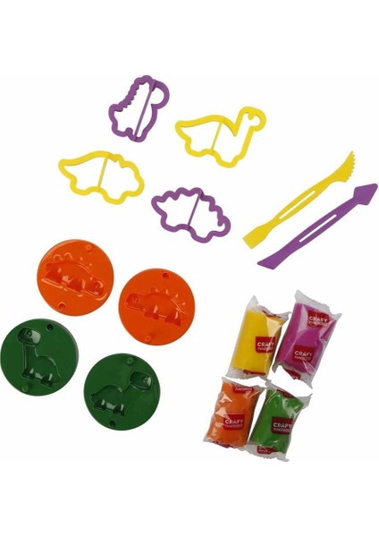 Özel S01004734 Oyun Hamur Set Kçk Di̇no 14 Prç -Sun Fırsat!!!