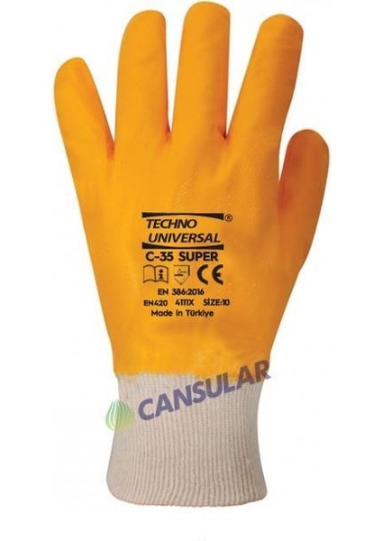 Özel Techno Üniversal C-35 10 No Süper Nitril Tam Kaplı Eldiven Fırsat!!!