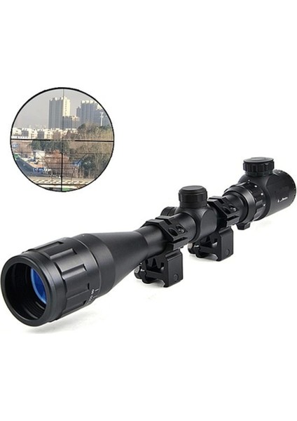 4- 12X40 Aoeg Dürbünü Mil Dot Kırmızı - Yeşil Lens Koruyucu fiyatları
