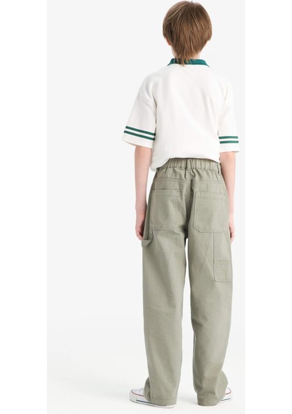 Erkek Çocuk Wide Leg Standart Paça Gabardin Pantolon D7796A825SP