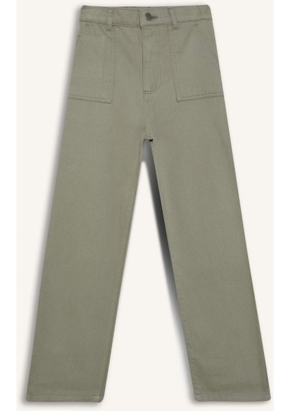 Erkek Çocuk Wide Leg Standart Paça Gabardin Pantolon D7796A825SP