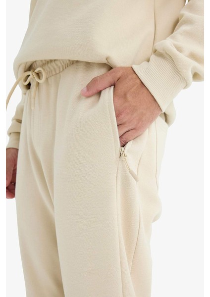 Slim Fit Dar Kesim Fermuar Cepli Pike Eşofman Altı D5258AX25SP