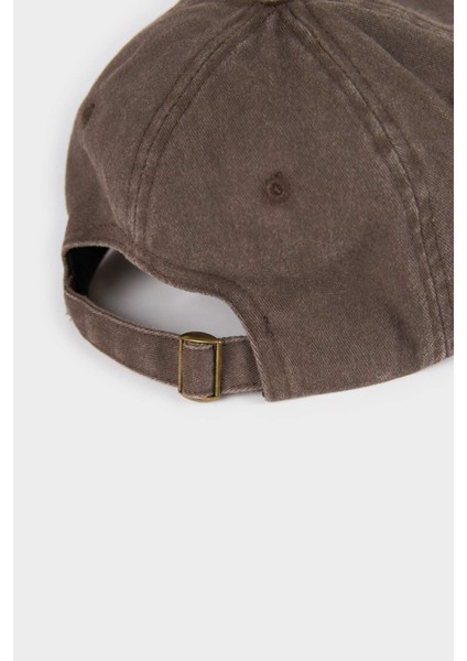 Erkek Nakışlı Jean Beyzbol Basketbol Şapkası B9443AX25SM