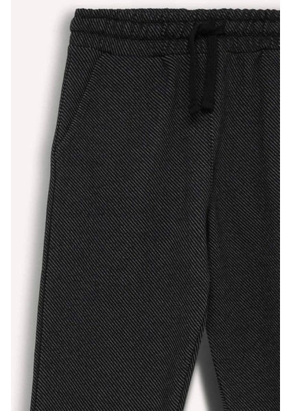 Erkek Çocuk 2'li Takım Baskılı Sweatshirt Beli Lastikli Eşofman Altı D7869A8NS