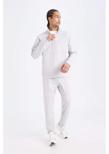 Fit Standart Fit Sporcu Jogger Eşofman Altı Standart Paça Skuba Dalgıç Kumaş D7308AX25SP