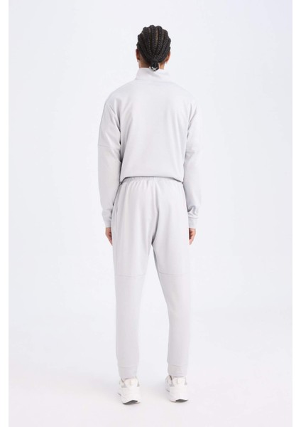 Fit Standart Fit Sporcu Jogger Eşofman Altı Standart Paça Skuba Dalgıç Kumaş D7308AX25SP