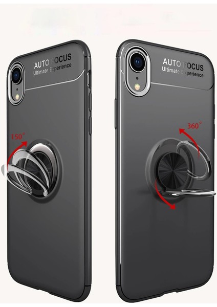 iPhone Xr Kılıf Range Yüzüklü Silikon - Kırmızı - PHN6019-6167 modelleri